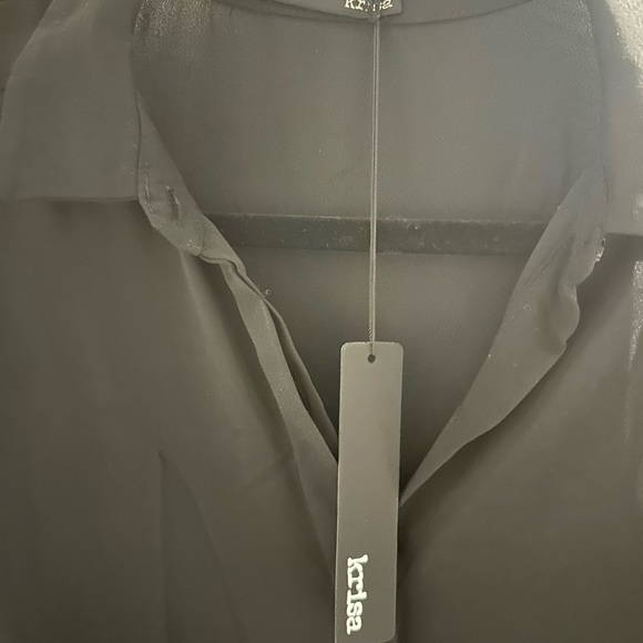 NWT Krisa Drape Button Front Mini - Picture 5 of 5